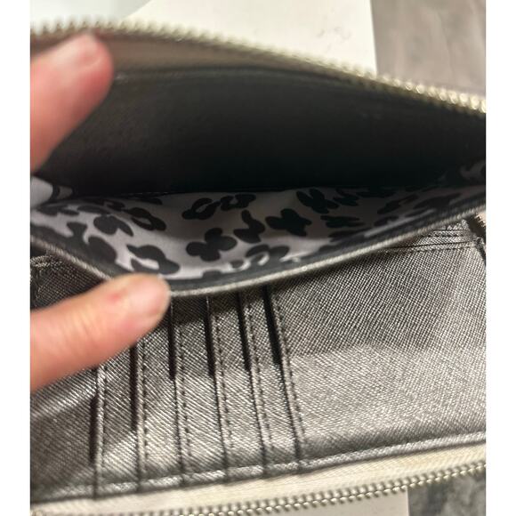 Rebecca Minkoff Megan Slim Wallet Leather Zip Around Card Holder Designer Purse - Picture 5 of 7